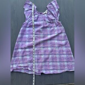 LoveShackFancy Purple Plaid Kids Dress